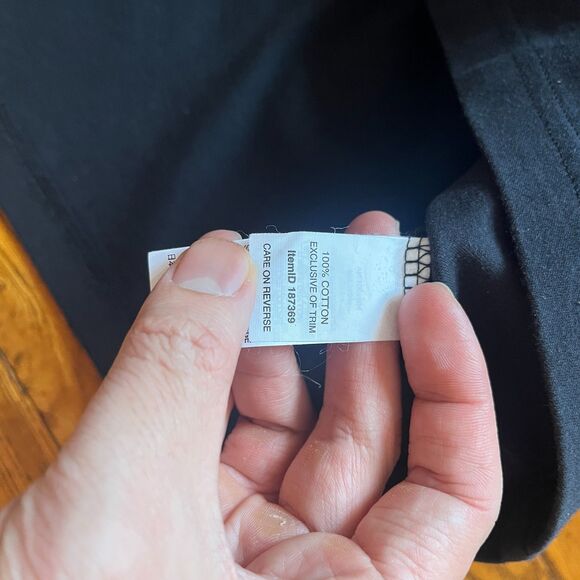 L.L.Bean Men's XL Reg Carefree Unshrinkable Black Mock Neck Long Sleeve T-Shirt - Picture 4 of 8